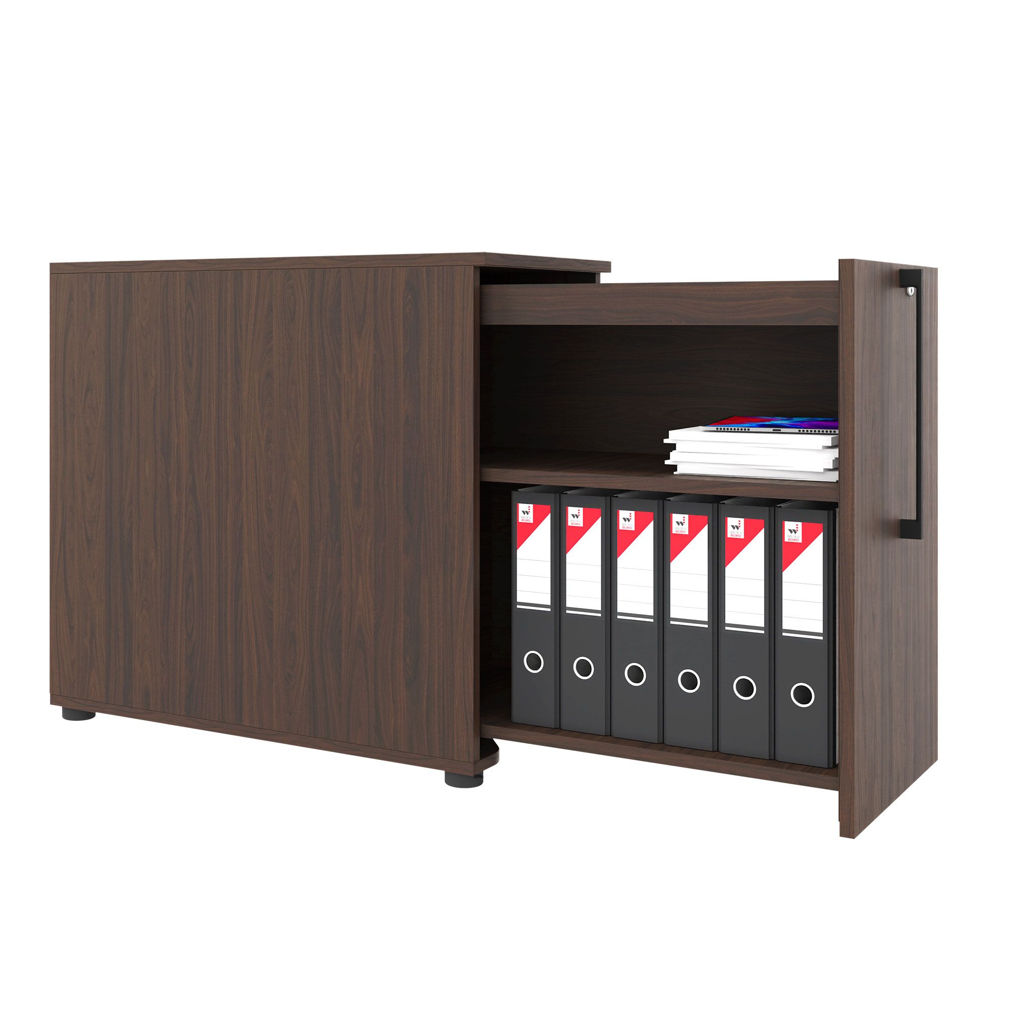 BOXI apothecary cabinet | 2 drawers, 420 x 800 mm, walnut - 1 Main Image