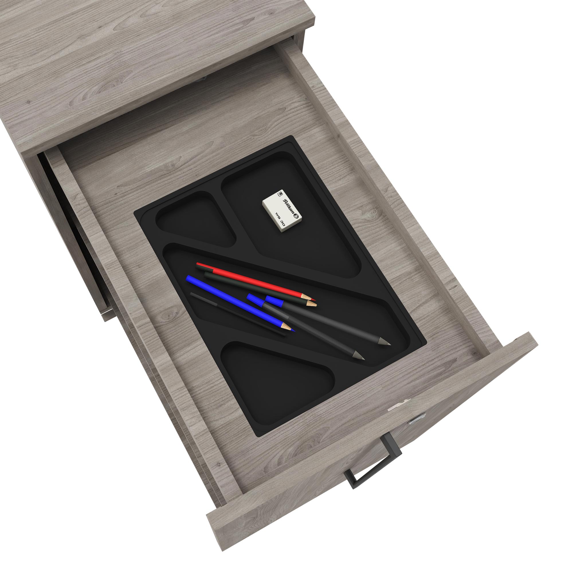BOXI apothecary cabinet | 2 drawers, 420 x 800 mm, gray northern oak - 6 Main Image