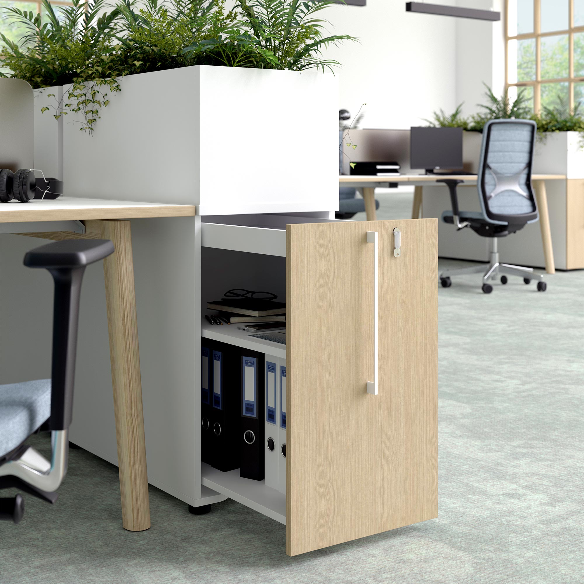 BOXI apothecary cabinet | 2 drawers, 420 x 800 mm, anthracite - 7 Main Image