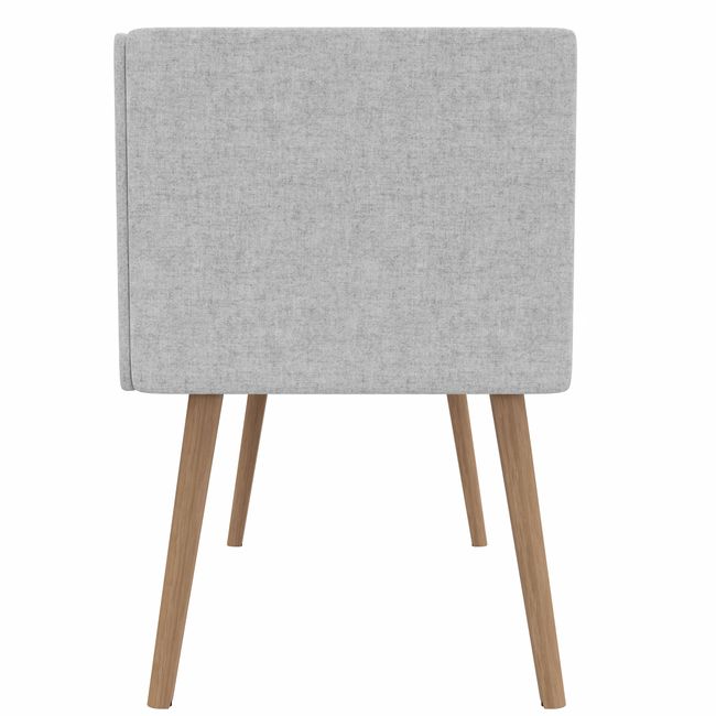 STANLY DESK Akustik-Seitenblende | 600 mm hoch, schallabsorbierend, Wollbezug VELITO - Hellgrau meliert