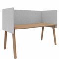 STANLY DESK Pannello laterale acustico | 600 mm di altezza, assorbimento del suono, rivestimento in lana - chiazzato grigio chiaro - 8 Thumbnail Image