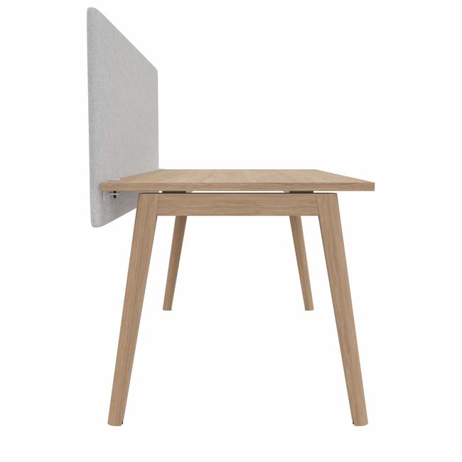 STANLY DESK Akustik-Tischtrennwand | 1600 - 1800mm, Schallabsorbierend, Wollbezug VELITO - Hellgrau meliert STANLY DESK Akustik-Tischtrennwand | 1600 - 1800mm, Schallabsorbierend, Wollbezug VELITO - Hellgrau meliert