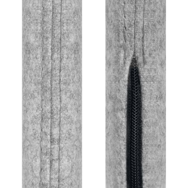 STANLY DESK Akustik-Tischtrennwand | 1600 - 1800mm, Schallabsorbierend, Wollbezug VELITO - Hellgrau meliert STANLY DESK Akustik-Tischtrennwand | 1600 - 1800mm, Schallabsorbierend, Wollbezug VELITO - Hellgrau meliert