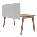 STANLY DESK Partizione tavolo acustica | 1600 - 1800 mm, assorbimento del suono, velio di copertura di lana - chiazzato grigio chiaro - 9 Thumbnail Image