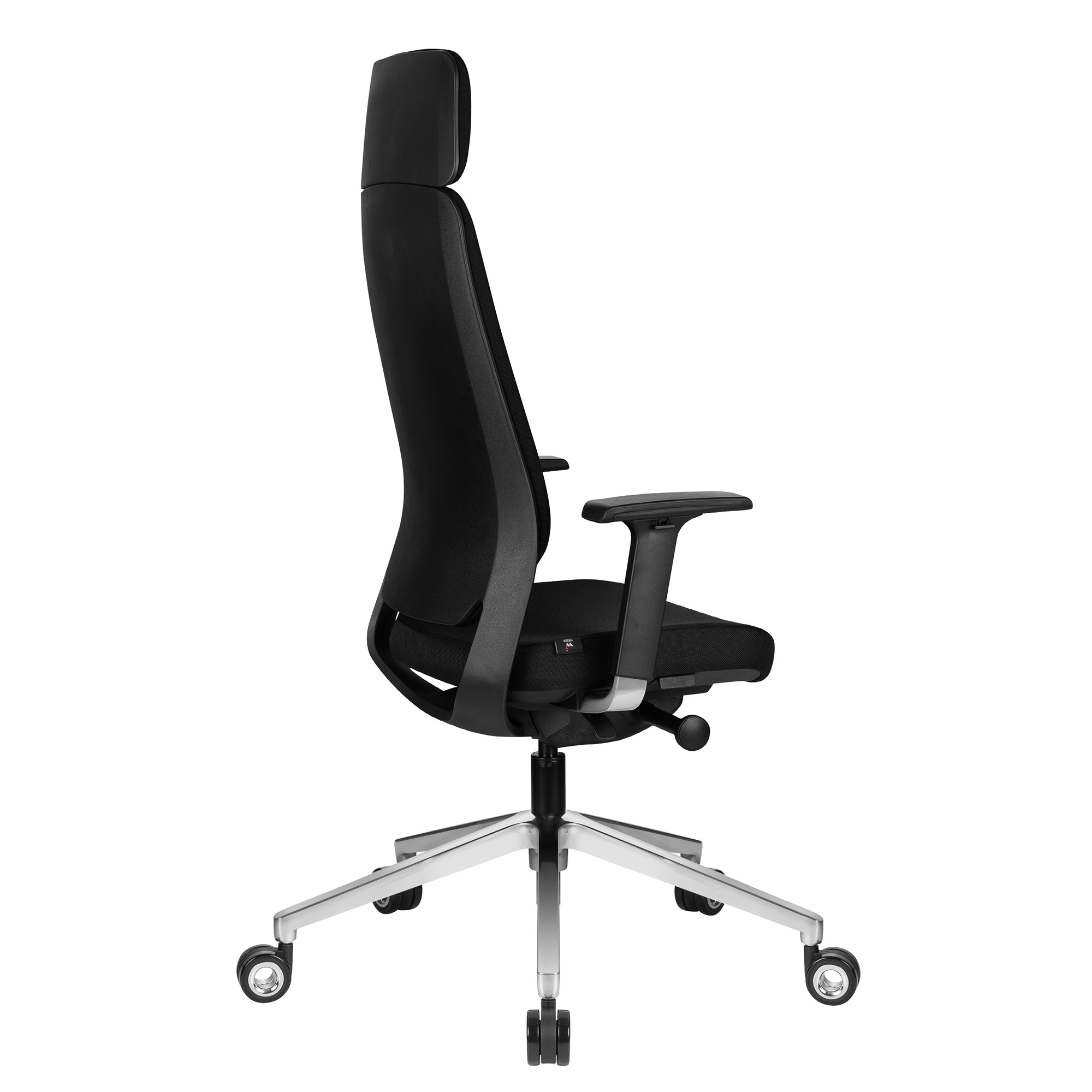 FILO-A office swivel chair with headrest | Synchronous mechanism, back padding, black - 3 Main Image