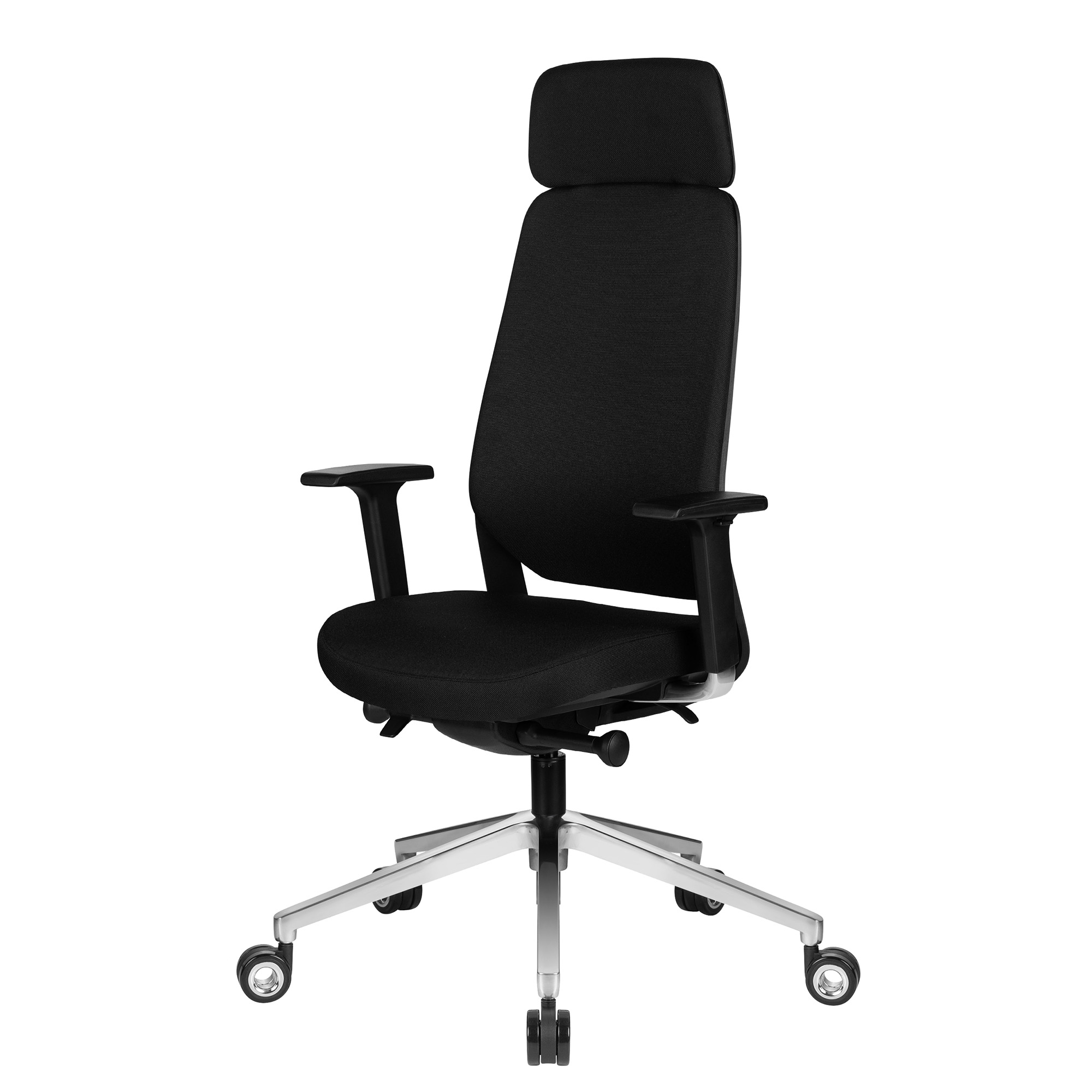 FILO-A office swivel chair with headrest | Synchronous mechanism, back padding, black - 7 Main Image