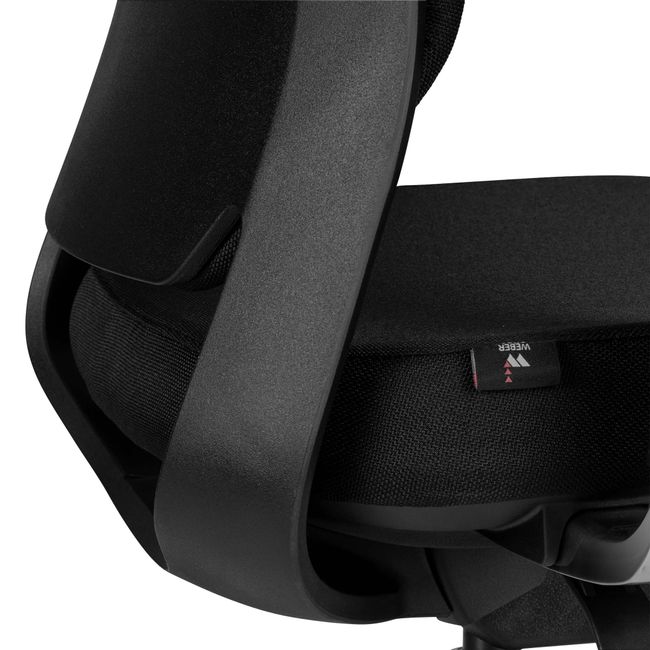 FILO Bürodrehstuhl mit Kopfstütze | Synchronmechanik, Rückenpolsterung, Schwarz