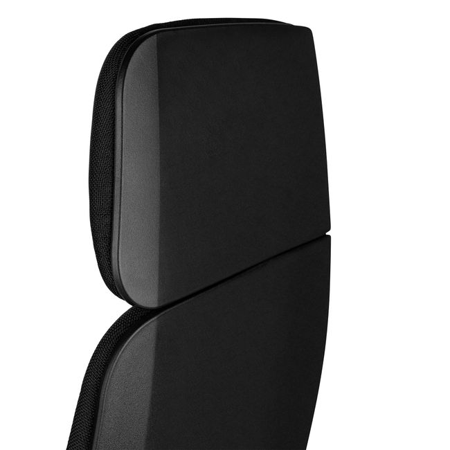 FILO Bürodrehstuhl mit Kopfstütze | Synchronmechanik, Rückenpolsterung, Schwarz