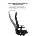 FILO-A office swivel chair with headrest | Synchronous mechanism, back padding, black - 14 Thumbnail Image