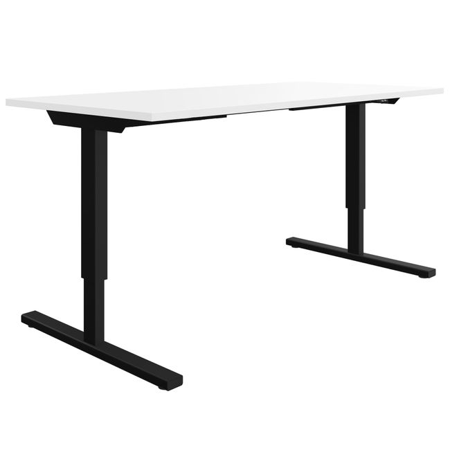 EASY 2-Motoren-Schreibtisch | 1200 - 1800 mm, elektrisch höhenverstellbar, Weiß