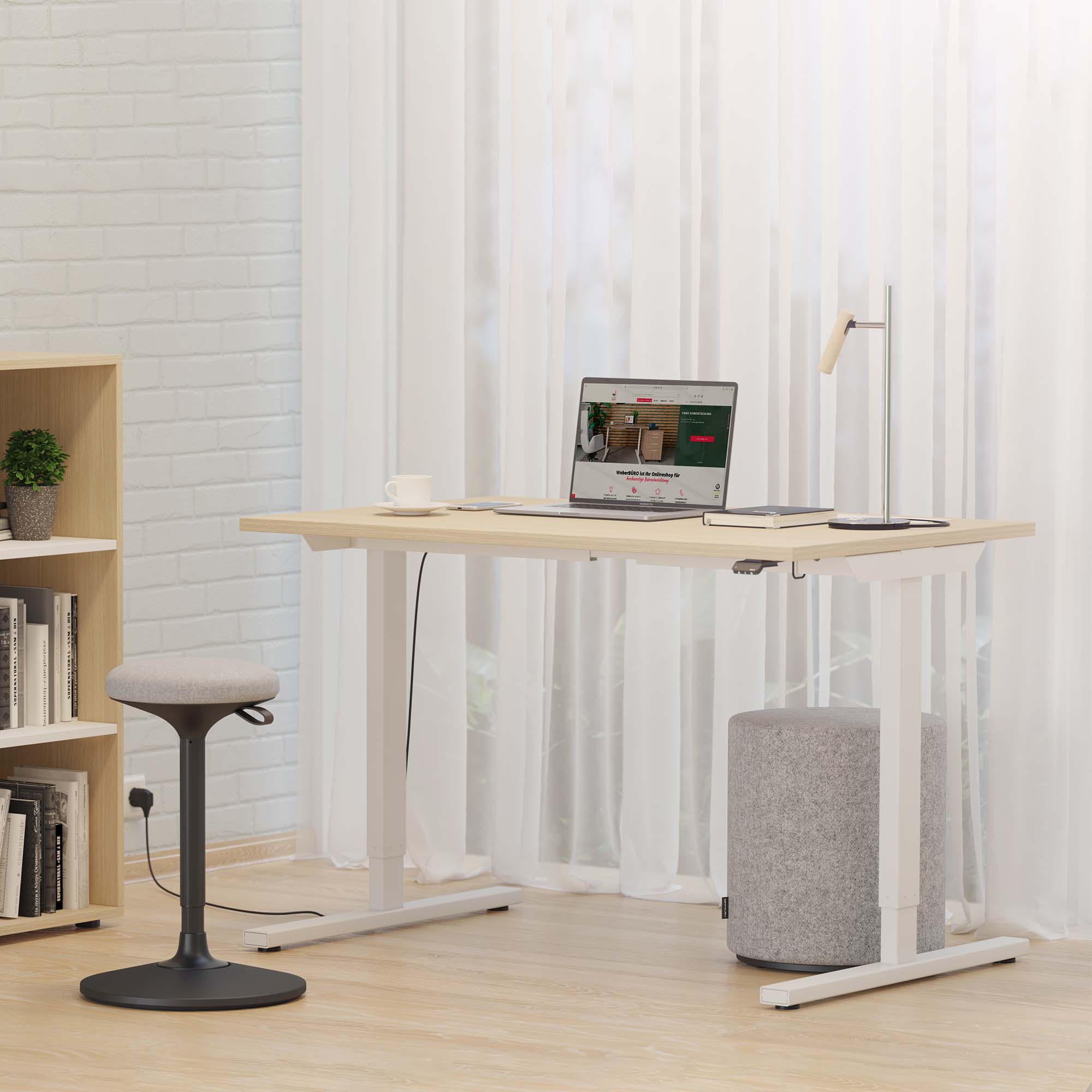 EASY Desk a 2 motori | 1200 - 1800 mm, regolabile in altezza elettricamente, grigio perla - 16 Main Image