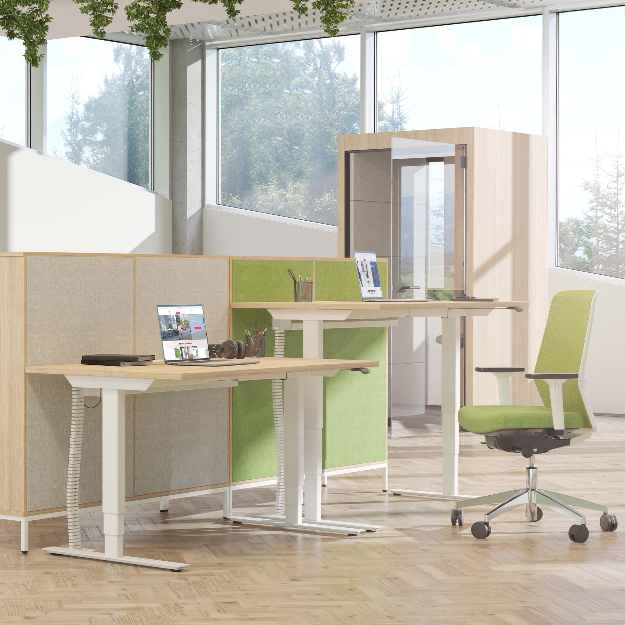 EASY Desk a 2 motori | 1200 - 1800 mm, regolabile in altezza elettricamente, grigio perla - 15 Main Image