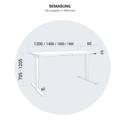 EASY Desk a 2 motori | 1200 - 1800 mm, regolabile in altezza elettricamente, grigio perla - 13 Thumbnail Image