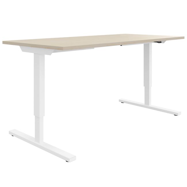 EASY 2-Motoren-Schreibtisch | 1200 - 1800 mm, elektrisch höhenverstellbar, Ahorn