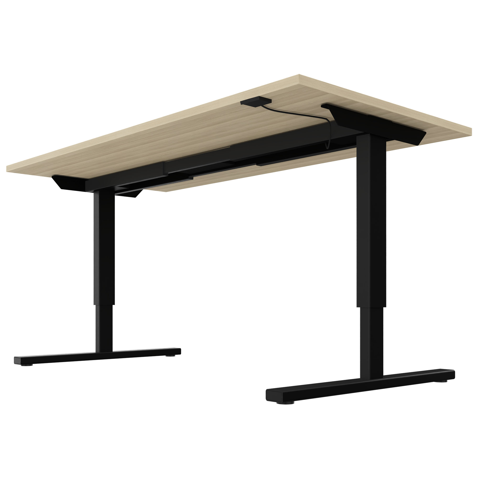 EASY 2-motor desk | 1200 - 1800 mm, electrically height adjustable, sand ash - 4 Main Image