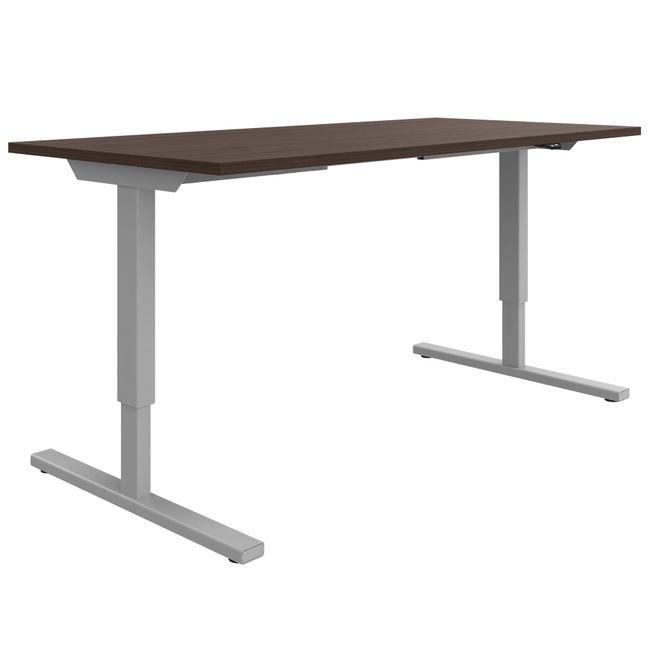 EASY 2-Motoren-Schreibtisch | 1200 - 1800 mm, elektrisch höhenverstellbar, Nussbaum EASY 2-Motoren-Schreibtisch | 1200 - 1800 mm, elektrisch höhenverstellbar, Nussbaum