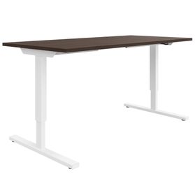 EASY 2-Motoren-Schreibtisch | 1200 - 1800 mm, elektrisch höhenverstellbar, Nussbaum