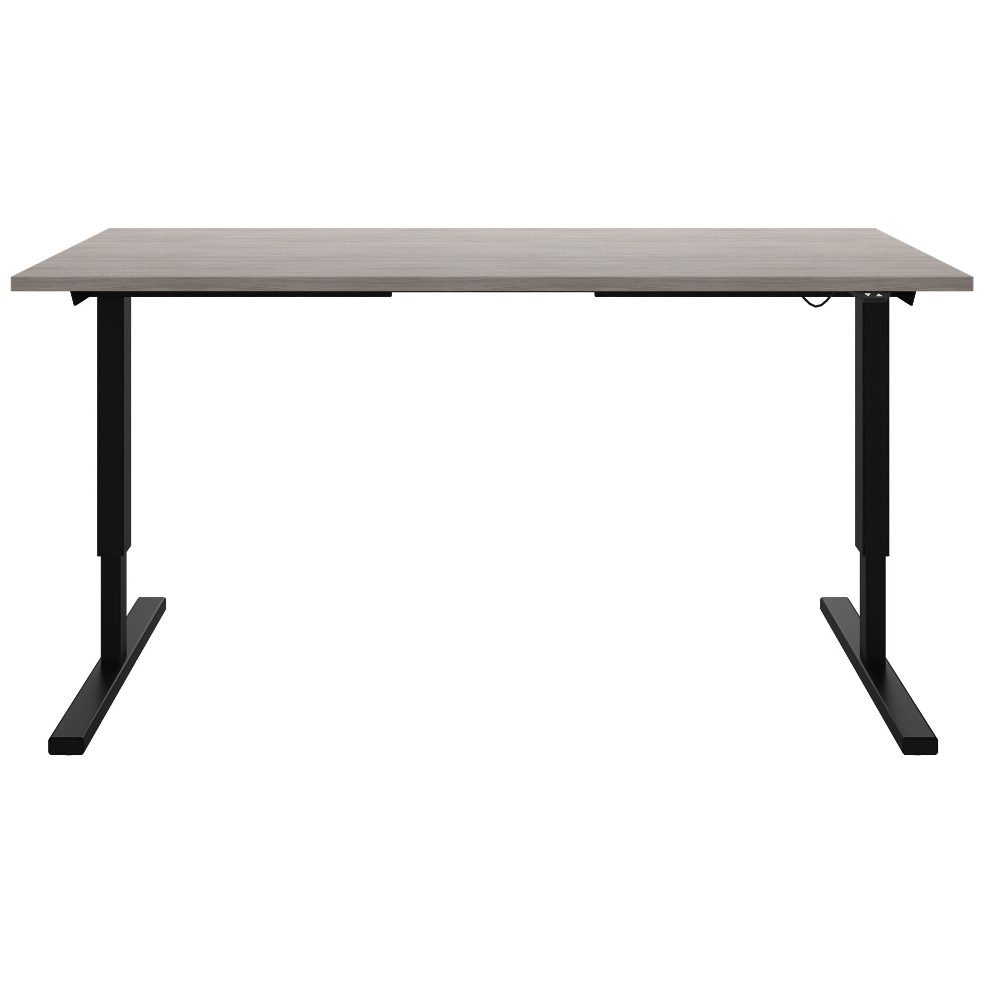 EASY 2-motor desk | 1200 - 1800 mm, electrically height adjustable, gray northern oak - 2 Main Image