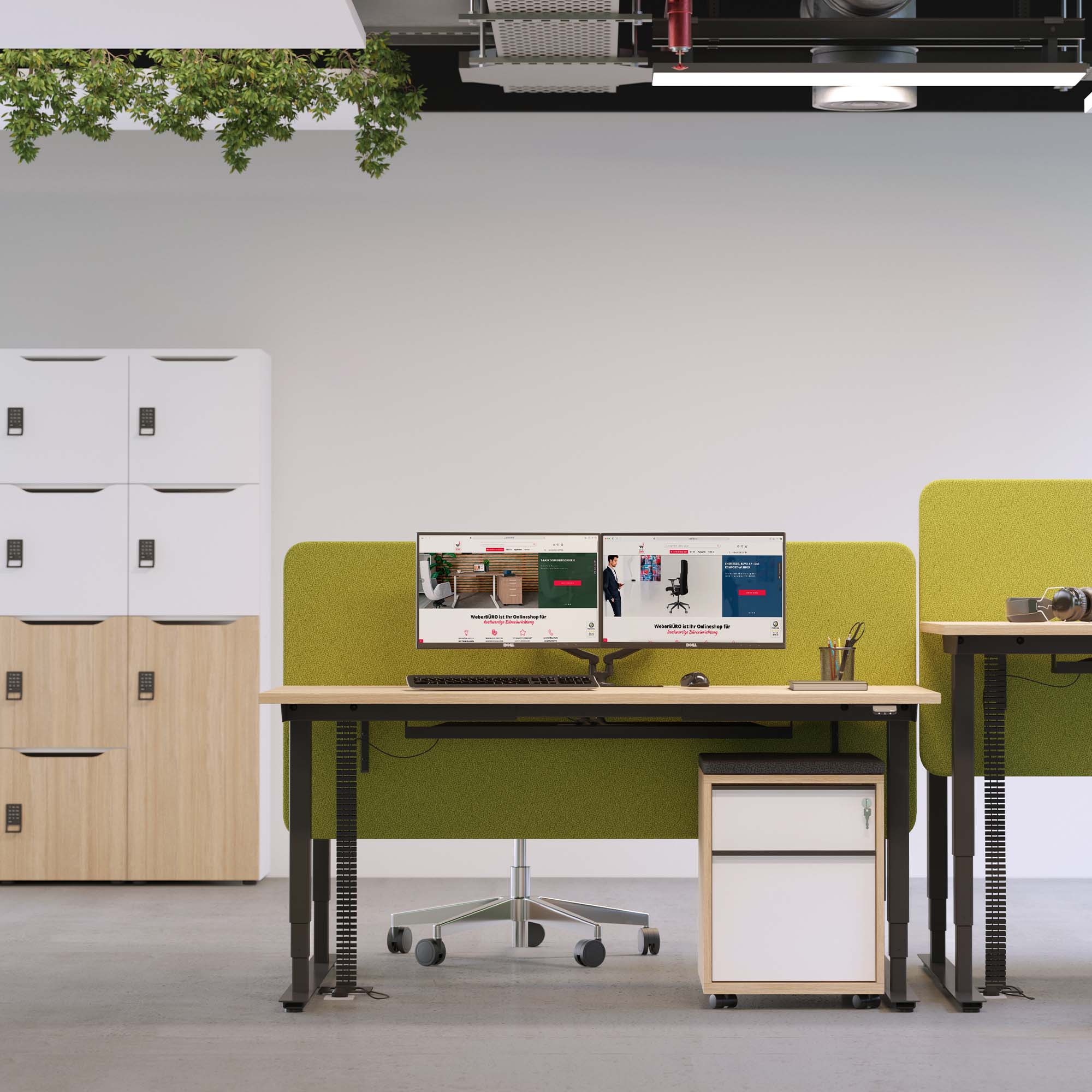 EASY 2-motor desk | 1200 - 1800 mm, electrically height adjustable, black - 26 Main Image