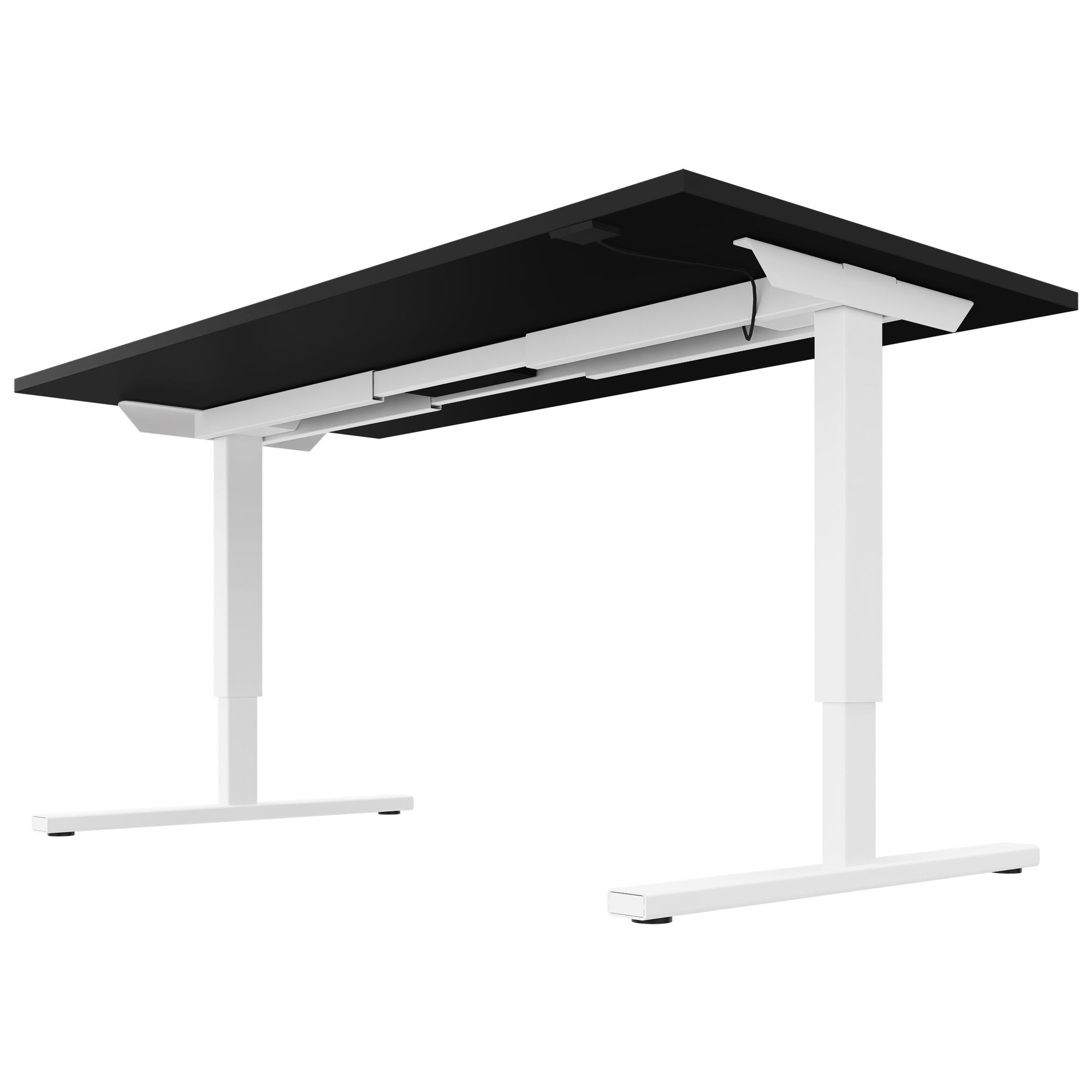 EASY 2-motor desk | 1200 - 1800 mm, electrically height adjustable, black - 6 Main Image