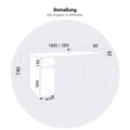 AIR Bureau | 1600 - 1800 mm, compartiment informatique, cendres de sable - 12 Thumbnail Image