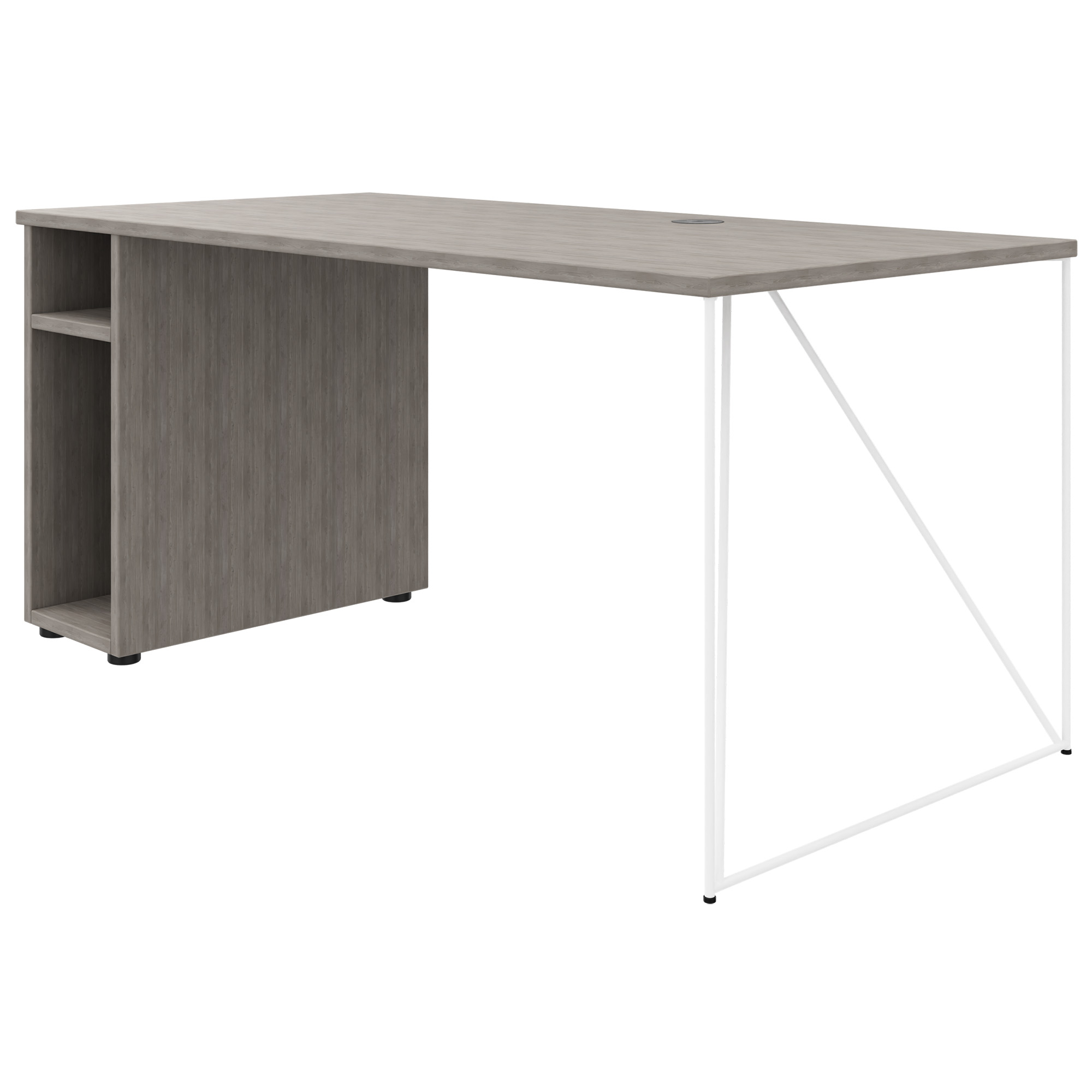 AIR Bureau | 1600 - 1800 mm, compartiment pour ordinateur, chêne nordique gris  - 4 Main Image