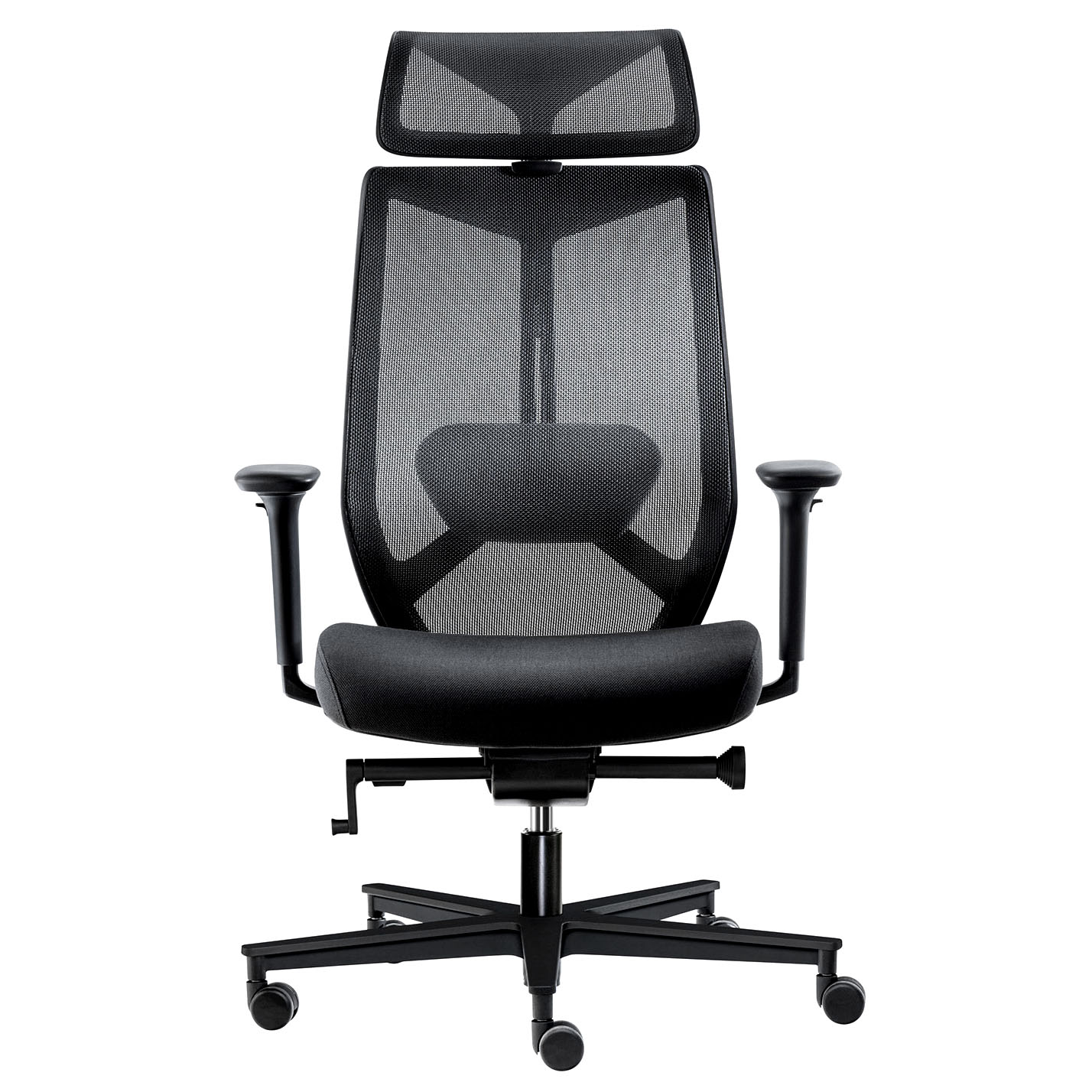 MESH 6 Chaise pivotante de bureau avec appui-tête | Support Lordost, Mesh Back, noir - 4 Main Image