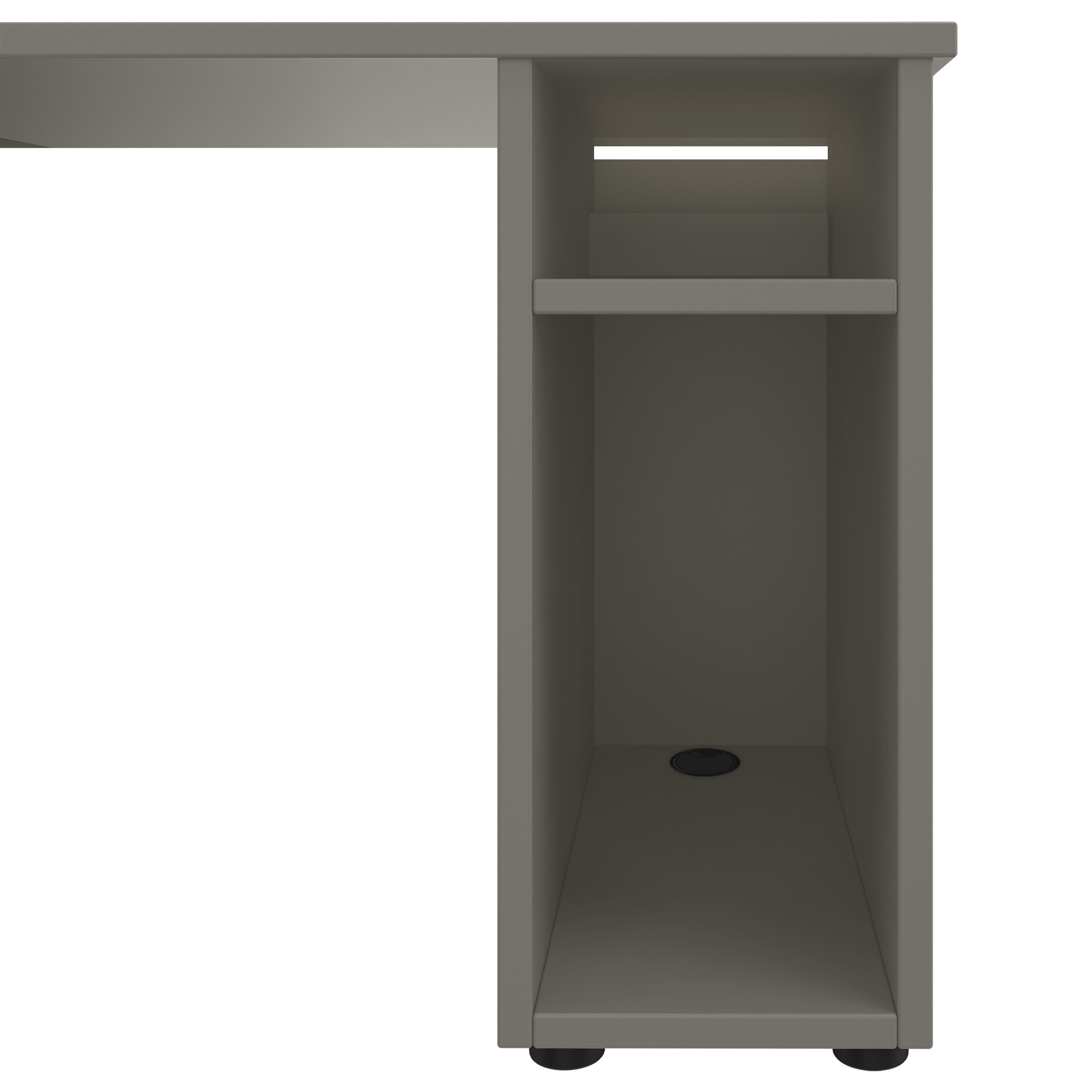 AIR Scrivania | 1600 - 1800 mm, compartimento per computer, grigio cubanite - 5 Main Image