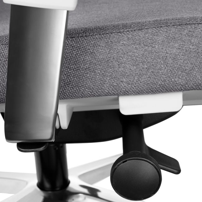 FILO 2.0 Bürodrehstuhl mit Kopfstütze | Lordosenstütze, Netzrücken, Grau 