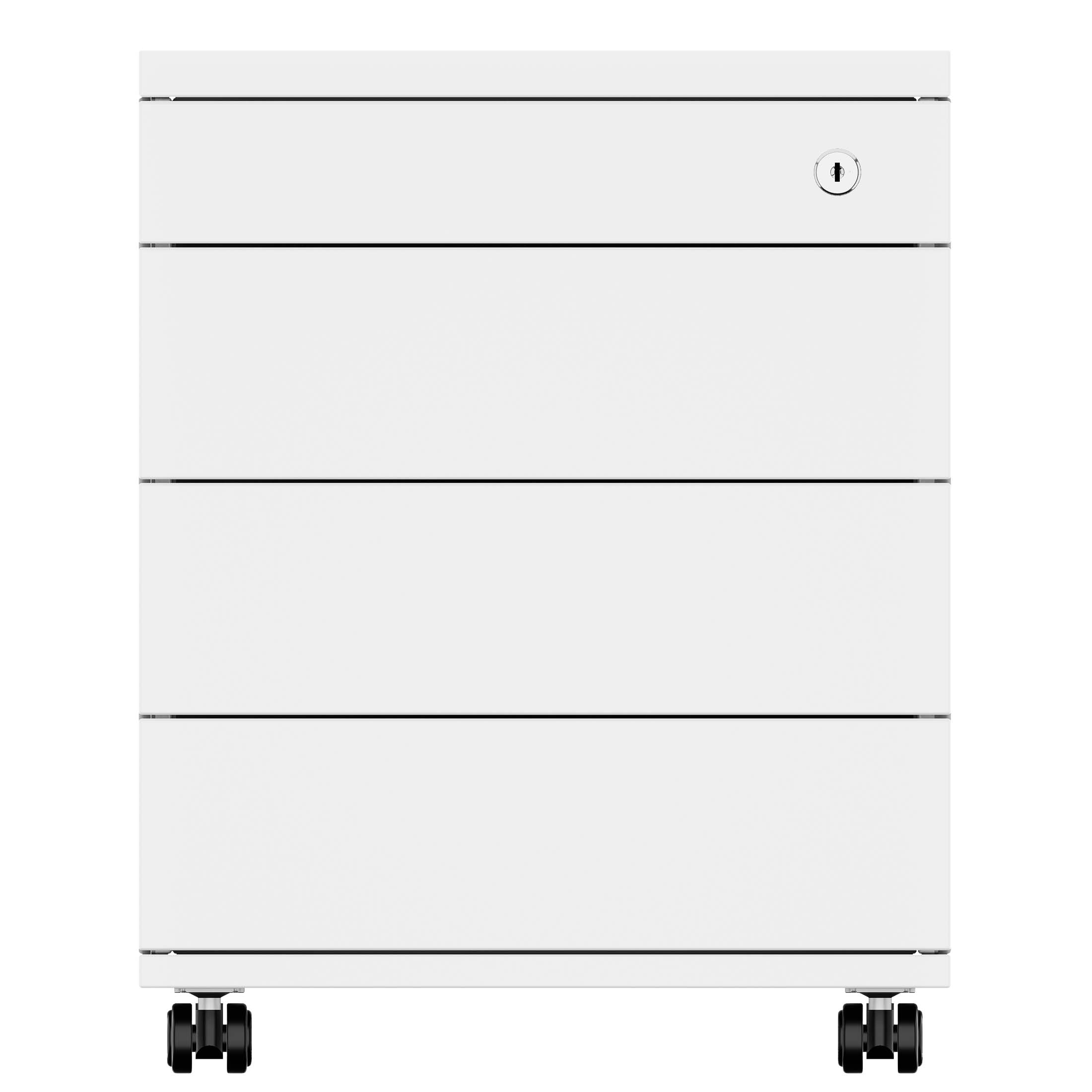 NOVA Roll container | 3 drawers + 1 small parts, 600 mm deep, white - 7 Main Image