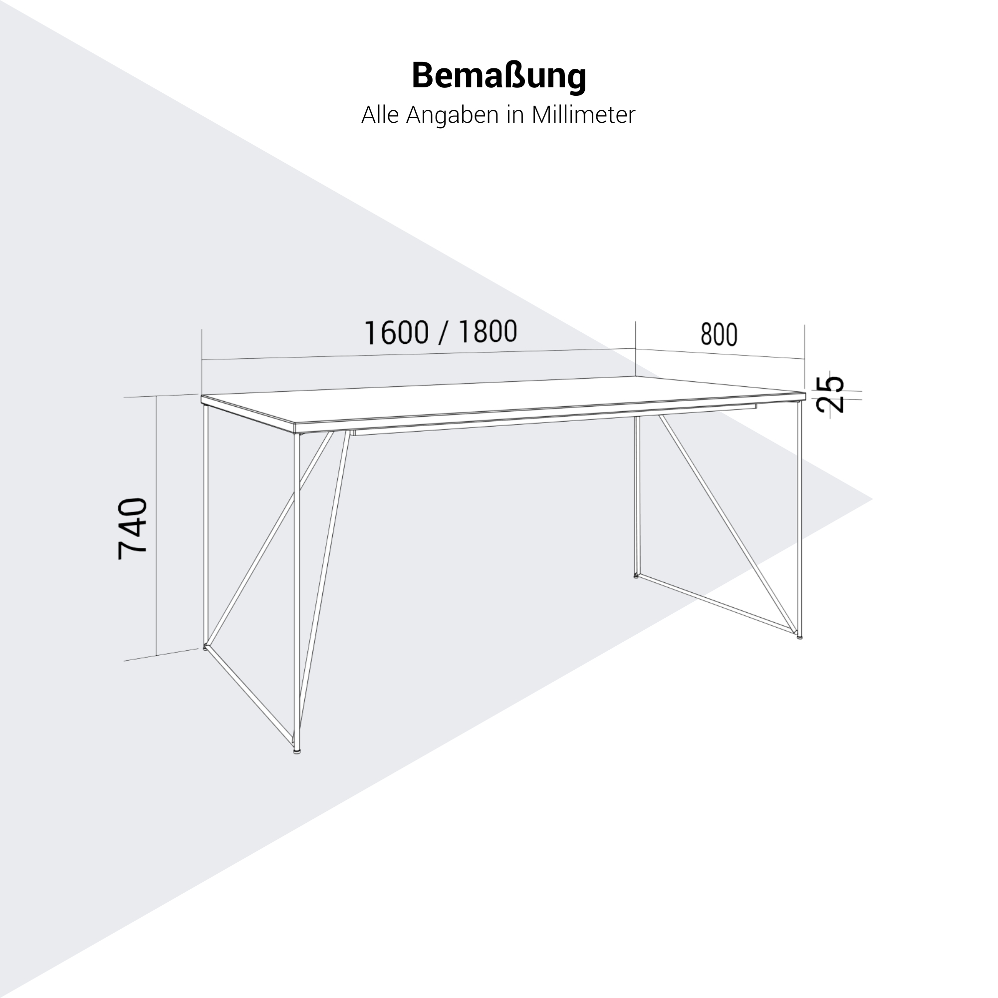 AIR desk | 1600 - 1800 mm, pearl gray - 9 Main Image