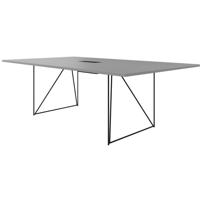 AIR Konferenztisch | Elektrifiziert, 2200 x 1300 mm, Perlgrau
