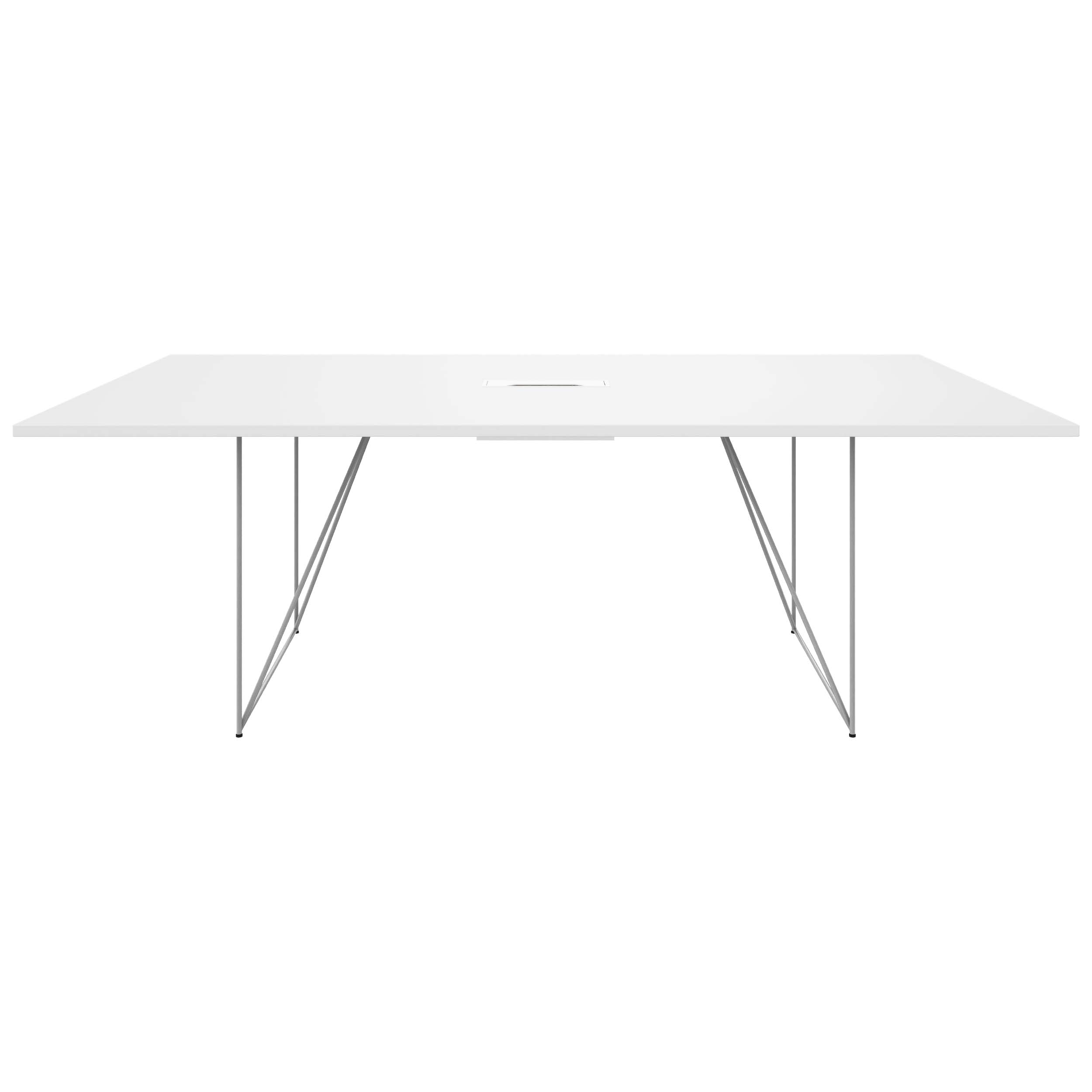 AIR conference table | Electrified, 2200 x 1300 mm, White - 4 Main Image