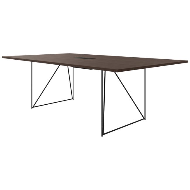 AIR Konferenztisch | Elektrifiziert, 2200 x 1300 mm, Nussbaum