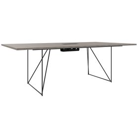 AIR Konferenztisch | Elektrifiziert, 2200 x 1300 mm, Nordeiche grau