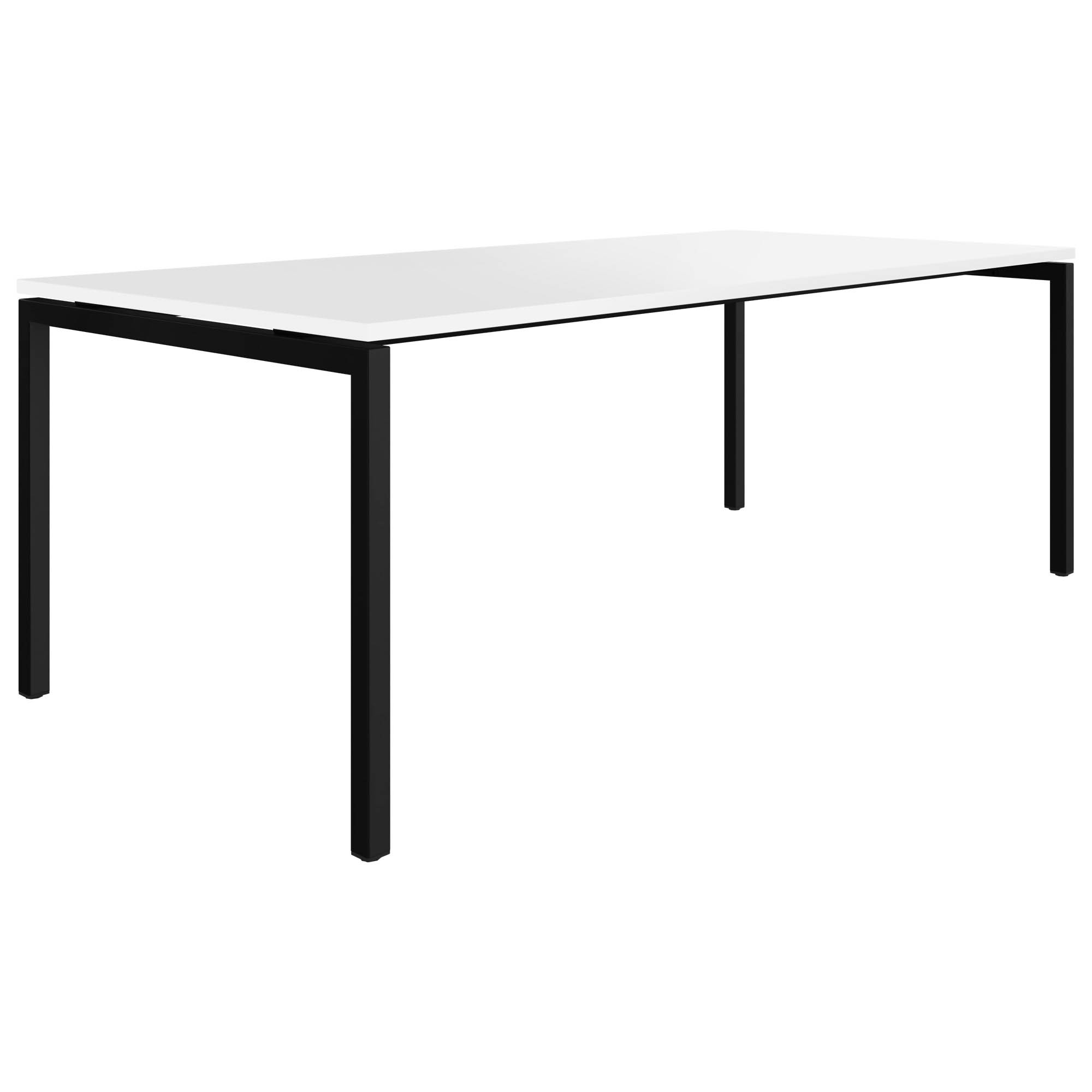 NOVA U meeting table | 2000 x 1000mm, White - 1 Main Image