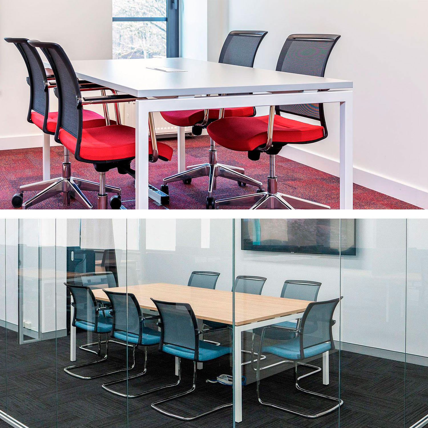 NOVA U meeting table | 2000 x 1000 mm, amber oak - 13 Main Image