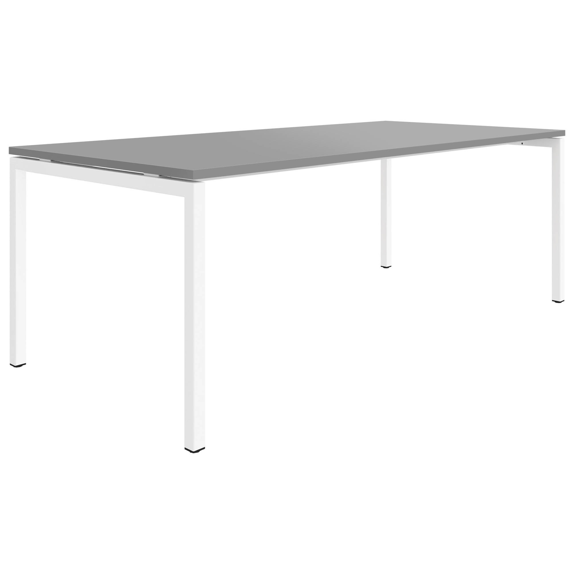 NOVA U meeting table | 2000 x 1000 mm, pearl gray - 2 Main Image