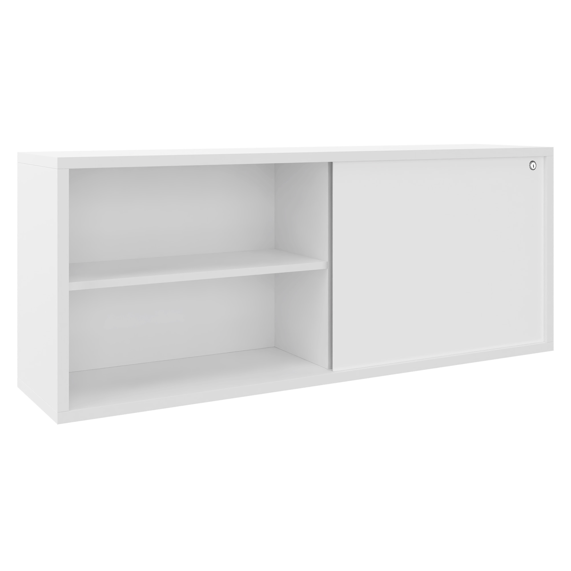 NOVA U Bureau en chef avec Lowboard | 2000 x 1382 mm, blanc - 4 Main Image