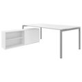 NOVA U Bureau en chef avec Lowboard | 2000 x 1382 mm, blanc - 2 Thumbnail Image