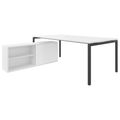 NOVA Executive desk with lowboard | 2000 x 1382 mm, white - 2 Thumbnail Image