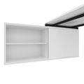NOVA Executive desk with lowboard | 2000 x 1382 mm, white - 3 Thumbnail Image