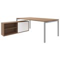NOVA U Bureau en chef avec Lowboard | 2000 x 1382 mm, chêne ambre - 2 Thumbnail Image