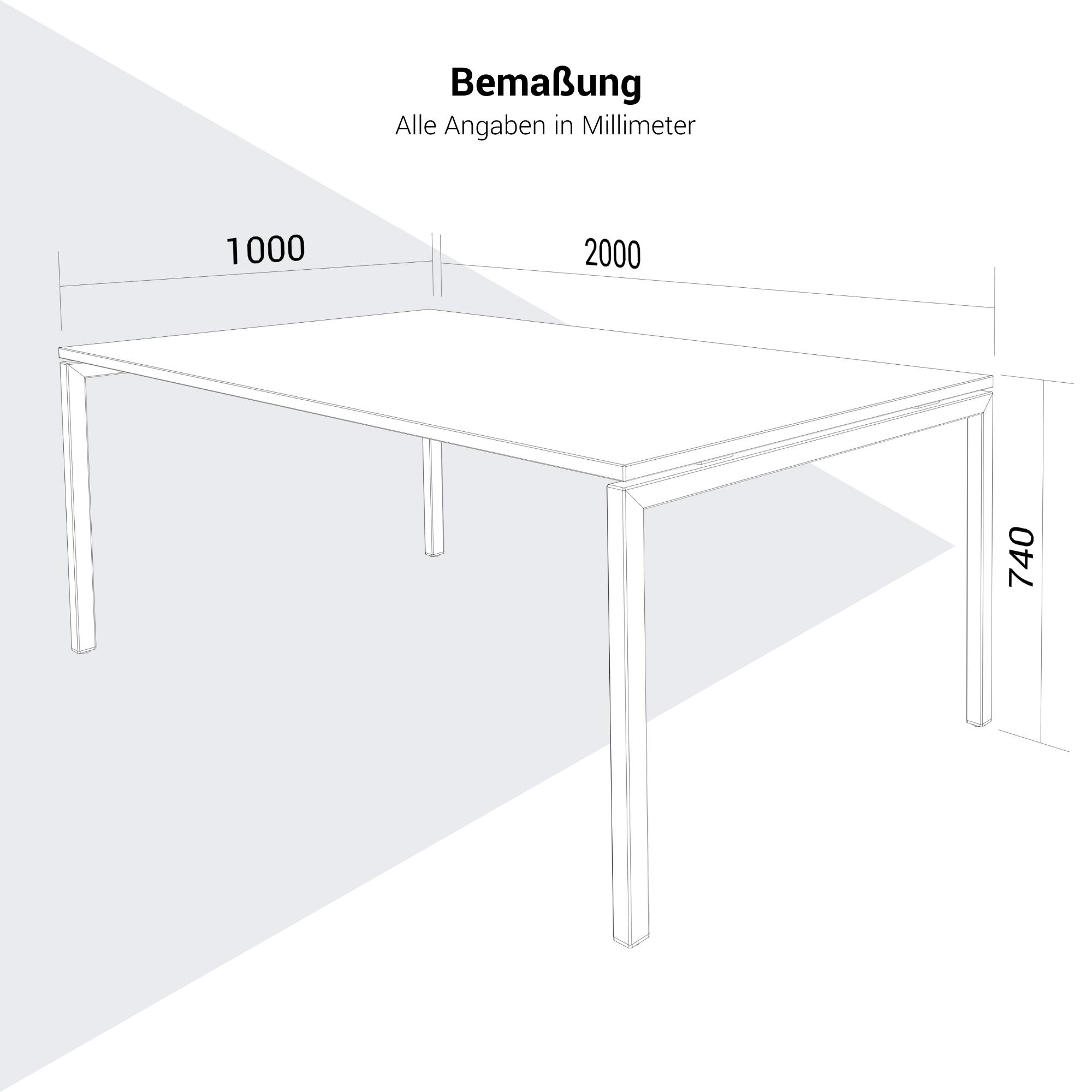 NOVA U Bureau en chef avec Lowboard | 2000 x 1382 mm, gris perlé - 11 Main Image