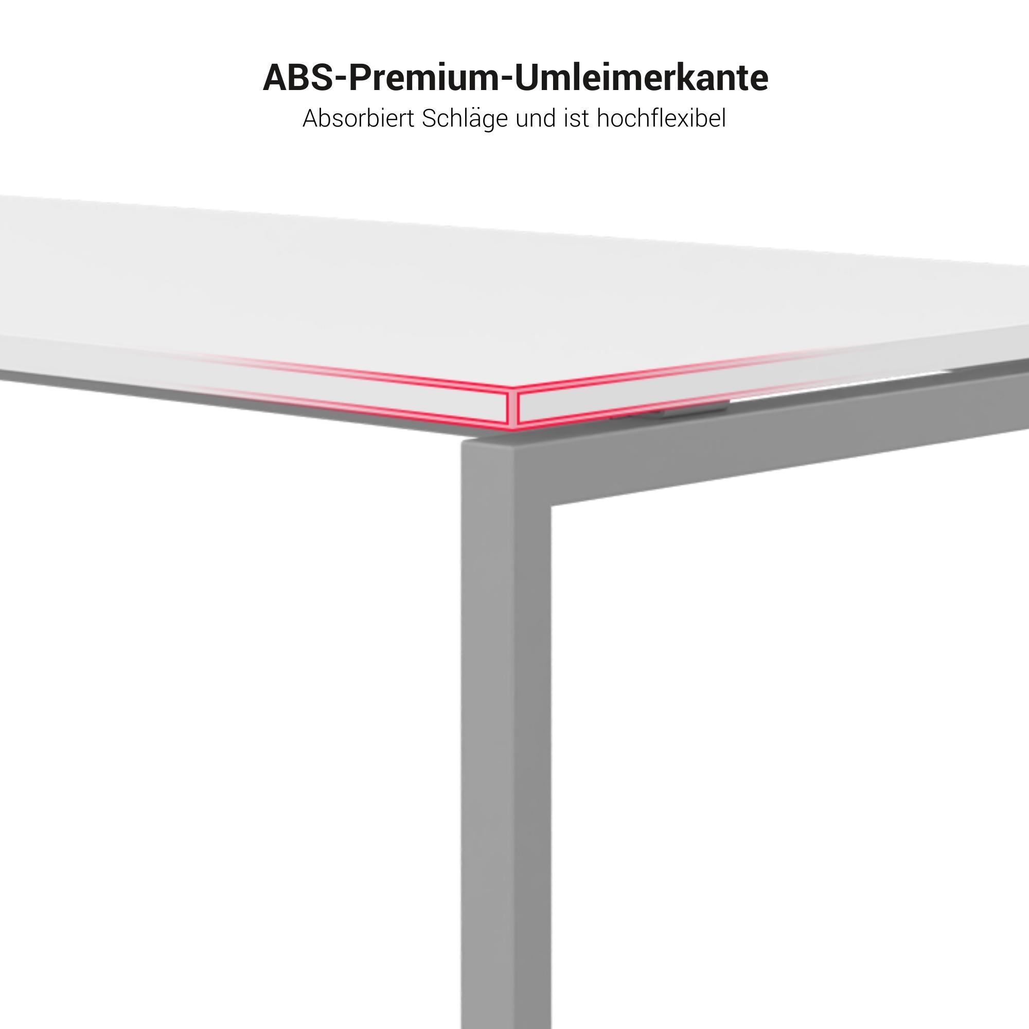 NOVA U Bureau en chef avec Lowboard | 2000 x 1382 mm, anthracite - 6 Main Image