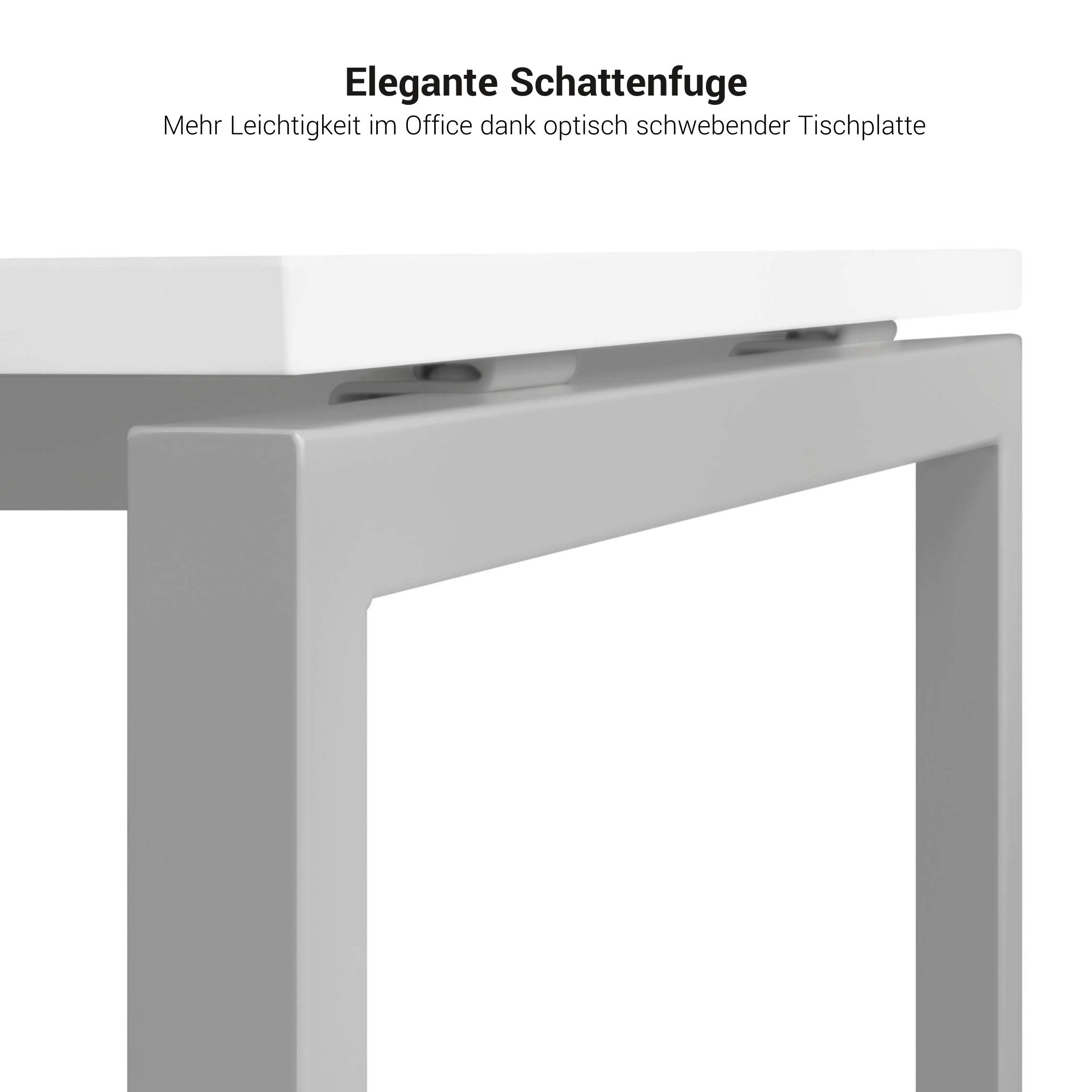 NOVA U Bureau en chef avec Lowboard | 2000 x 1382 mm, anthracite - 7 Main Image