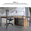 NOVA U Bureau en chef avec Lowboard | 2000 x 1382 mm, anthracite - 5 Thumbnail Image
