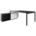 NOVA U Bureau en chef avec Lowboard | 2000 x 1382 mm, anthracite - 2 Thumbnail Image
