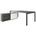 NOVA U Chefschreibtisch mit Lowboard | 2000 x 1382 mm, Cubanitgrau - 2 Thumbnail Image