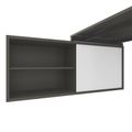 NOVA U executive desk with lowboard | 2000 x 1382 mm, Cubanite gray - 3 Thumbnail Image